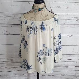 Lucky Brand Sheer off the shoulder top